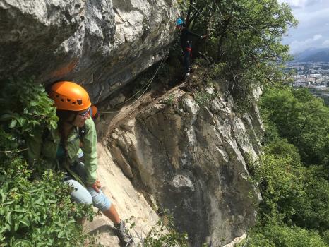 Via corda - Rocher de Comboire
